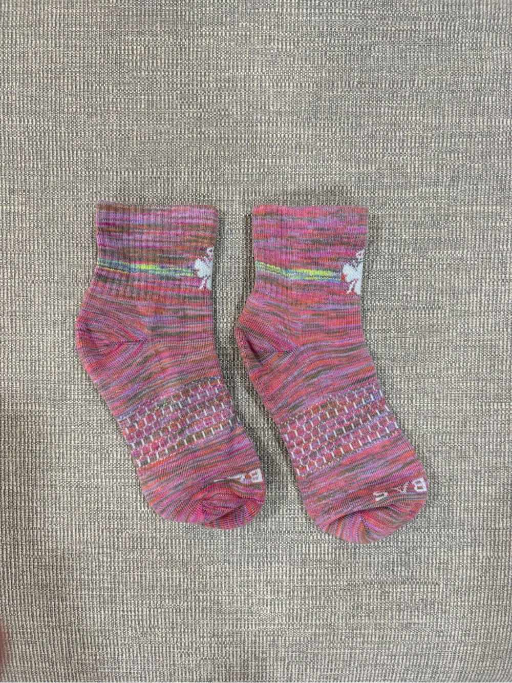 Pink Multicolor Crew Socks - size S